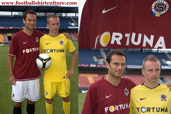 Sparta Prague 08-09 home and away Nike kits