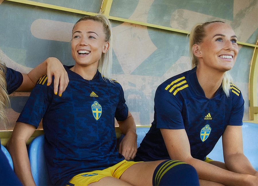 Sweden Women’s EURO 2022 Away Kit #WEURO2022 #SvenskFotboll #adidas #adidasfootball