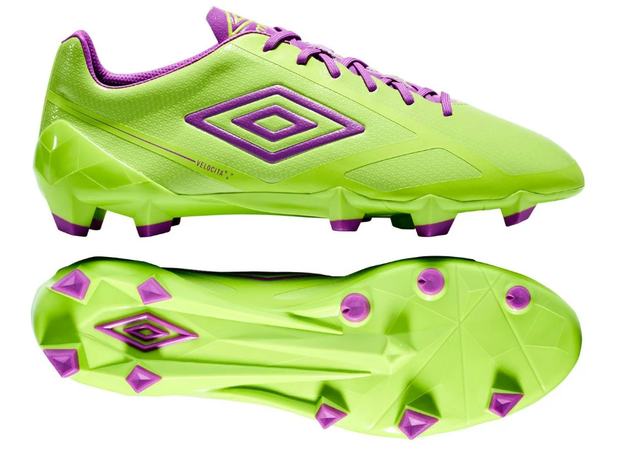 Umbro Velocita II Pro HG - Lime Green / Purple Cactus