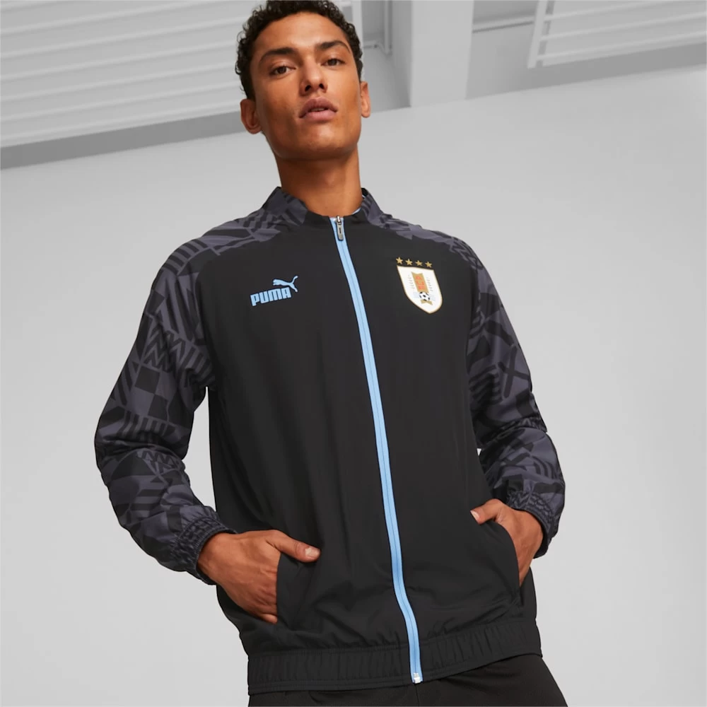 Uruguay 22/23 Puma Prematch Jacket - Puma Black