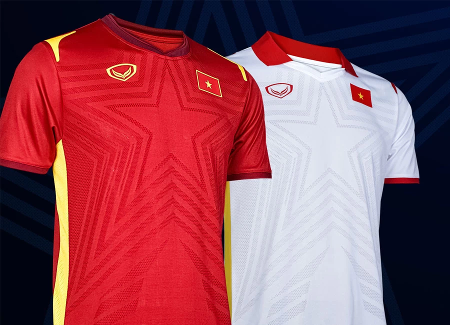 Vietnam 2021 Grand Sport Home and Away Shirts #grandsportvietnam #chienbinhsaovangtrolai