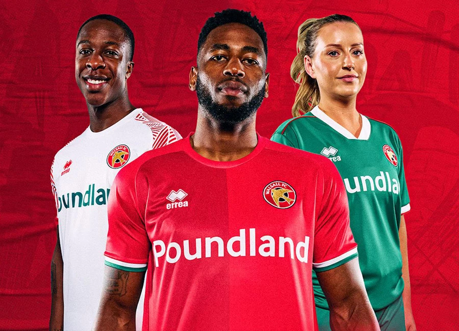 Walsall FC 2023-24 Errea Home, Away and Third Kits